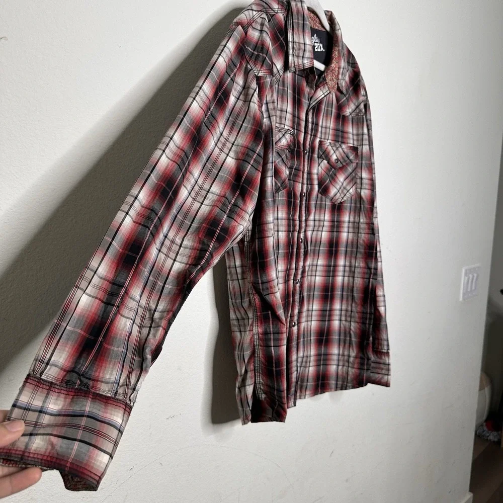 Wrangler 20X‎ Twenty X Western Plaid Pearl Snap Shirt MJ1246M Size Mens XL